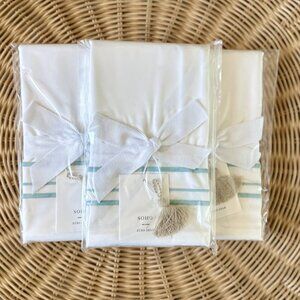 NEW Serena & Lily Soho Sateen Euro Pillow Sham-Island Blue Green